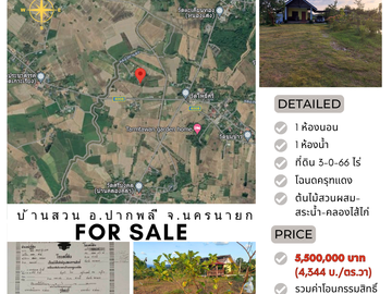 Studio House for sale in Nong Saeng, Nakhon Nayok