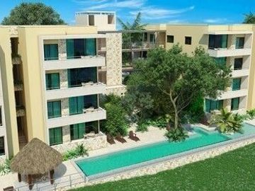 Departamento en Venta  en la Riviera Maya, Planta Baja con Alberca Privada..
