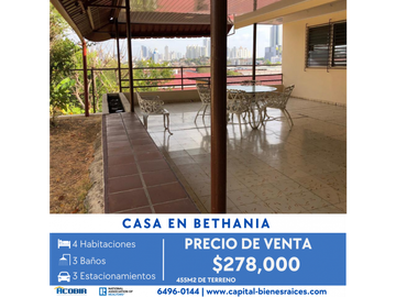 SE VENDE CASA EN BETHANIA POR $278,000