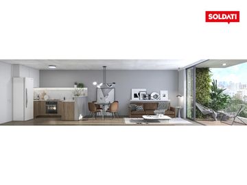 Departamento 2 ambientes al contrafrente - Colegiales