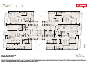 Departamento 2 ambientes al contrafrente - Colegiales