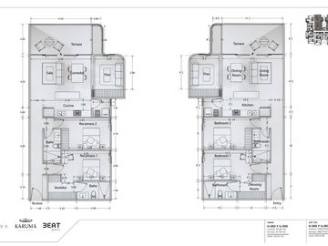 Departamento en Venta de 2 recamaras en Riviera Nayarit Karuma Costa Living  Costa B