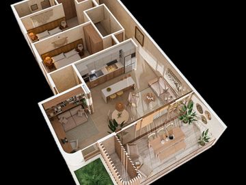 Departamento en Venta de 2 recamaras en Riviera Nayarit Karuma Costa Living  Costa B
