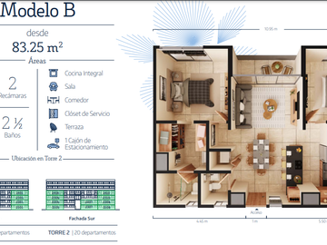 VENTA DE DEPARTAMENTOS EN CHOLUL  MODELO B CERCA DE LA PLAYA.