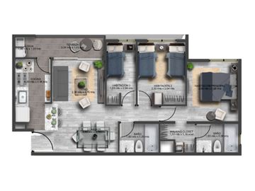 Se Vende Cesión de Promesa de Departamento E-501 de 3D2B en el Edificio Arenas de Quilpué II, Quilpué