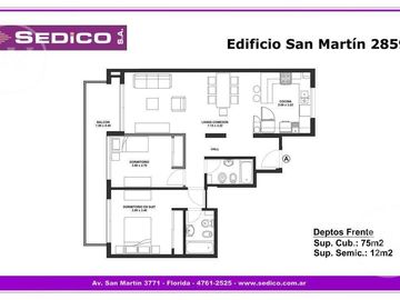 Departamento en 3 ambientes | San Martin - Florida