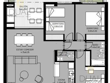 VENTA DEPARTAMENTO TRES DORMITORIOS CON BALCON Y PARRILLA EN MONTEVIDEO 900