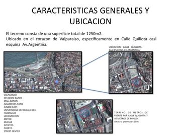 6 locales | 1.254 m2 terreno a pasos Av. Argentina, Metro barón