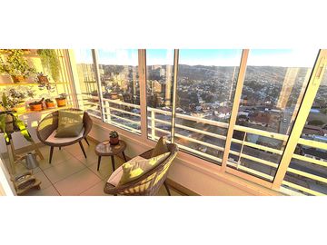 Soleado depto Placeres | Vista espectacular al mar | 3d,2b,2 terrazas, 1est y 1 bod.