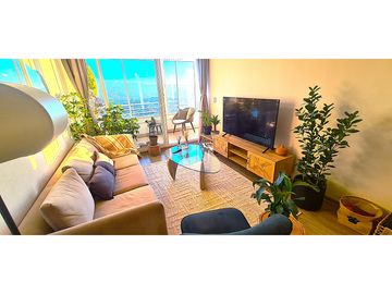 Soleado depto Placeres | Vista espectacular al mar | 3d,2b,2 terrazas, 1est y 1 bod.