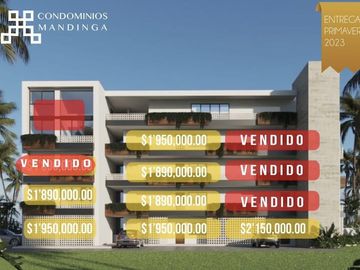 CONDOMINIOS MANDINGA, Departamento en VENTA con ALBERCA, seguridad, 2 recamaras