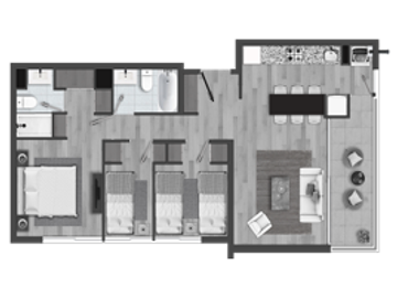 Departamento en Venta en Metro Lo Ovalle