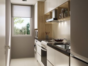 Departamento en  Green Boero con parrilla propia