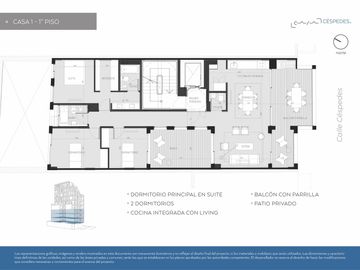 Venta Departamento, Piso Completo, 4 Ambientes, Cochera y Balcón Terraza en Construcción, Colegiales