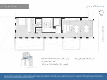 Venta Departamento, Piso Completo, 4 Ambientes, Cochera y Balcón Terraza en Construcción, Colegiales