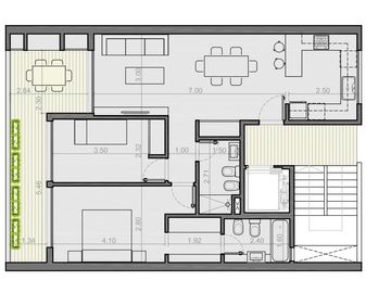 Departamento en venta en pozo 2amb - Martínez
