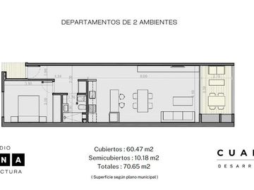 Departamento en venta en pozo 2amb - Martínez
