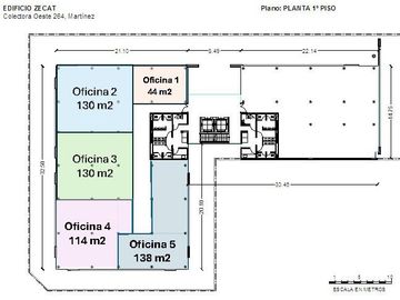 Oficina de 130 m2 sobre Panamericana en Mart.-Fleming/Panam.