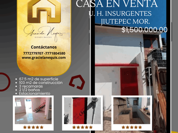 Casa ubicada en Jiutepec, Morelos. Cod. 248