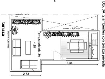 Venta depto 2 amb Villa Pueyrredon