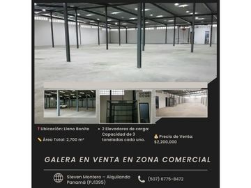 Se vende galera en llano Bonito