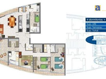 Departamento en Venta en Edificio Punta Cavancha piso 11 TN (2 estacionamientos)