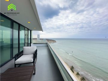 DEPARTAMENTO FRENTE AL MAR DE 3 DORMITORIOS EN POSEIDÓN - MANTA