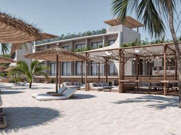 DEPARTAMENTO EN VENTA EN MAHAHUAL DE UNA HABITACIÓN FRENTE AL MAR