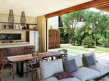 VILLA EN TULUM EN VENTA AMUEBLADA CON  ALBERCA