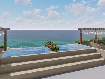 Departamento en venta en Mahahual de 1 recamara frente al mar