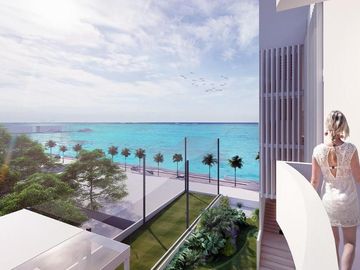 Departamento de 2 recámaras con vista al mar | pádel interior | golf range