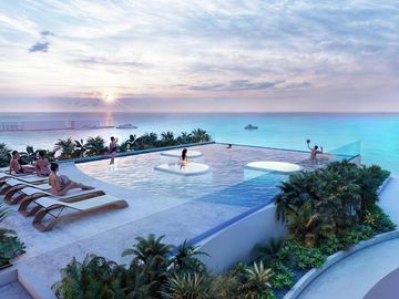 Departamento de 2 recámaras con vista al mar | pádel interior | golf range