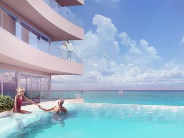 Departamento de 2 recámaras con vista al mar | pádel interior | golf range