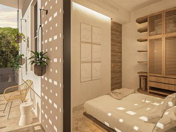 DEPARTAMENTO 2 RECÁMARAS CON BALCÓN, TULUM. PREVENTA.