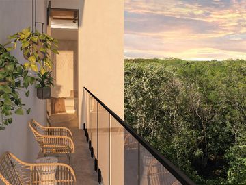 DEPARTAMENTO 2 RECÁMARAS CON BALCÓN, TULUM. PREVENTA.