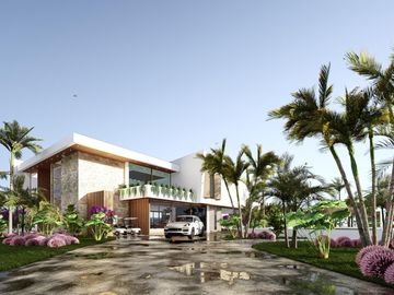 VILLA EN VENTA EN CANCUN COUNTRY CLUB 4 HABITACIONES CON ALBERCA Y 2 CANCHAS