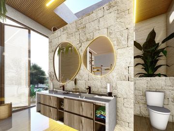 VILLA EN VENTA EN CANCUN COUNTRY CLUB 4 HABITACIONES CON ALBERCA Y 2 CANCHAS