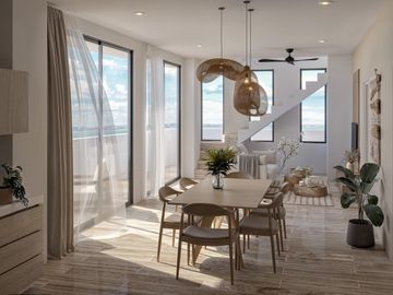 Departamento de 1 Recámara con terraza privada y vista impresionante de la Laguna Nichupté.