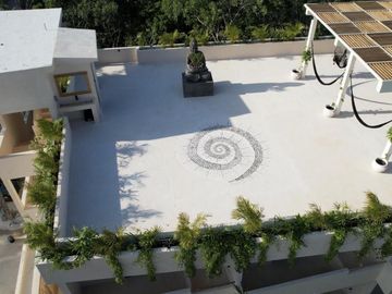 DEPARTAMENTO EN VENTA EN TULUM, ALBERCA, AMUEBLADO Y EQUIPADO, GYM, PET FRIENDLY