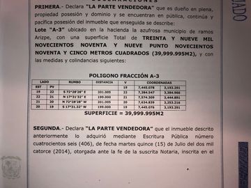 TERRENO CAMPESTRE EN VENTA LA AZUFROSA COAHUILA