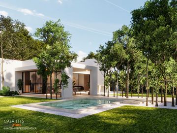 Casa en venta de 1 piso C-1115 en RESIDENCIAL DZIDZILHA, Mérida Yuc.
