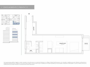 Belgrano, Venta Departamento de 1 Ambiente con Balcón - Preventa
