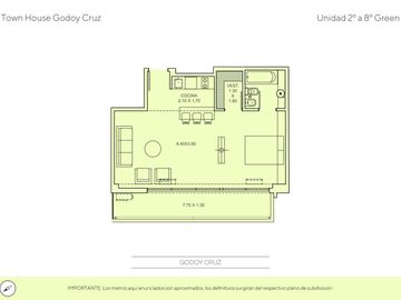 Apto Crédito - Venta Departamento de 1 Ambiente Divisible, a Estrenar en Palermo Nuevo