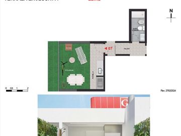 Departamento 2 dormitorios en centro en venta.