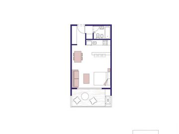 Departamento en Venta Monoambiente con Cochera y Balcon