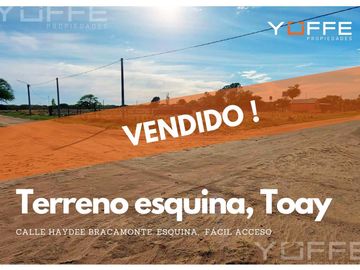 Terreno esquina en Toay
