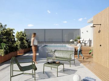 Venta departamento 1 dormitorio sector social piscina quincho barrio Centro
