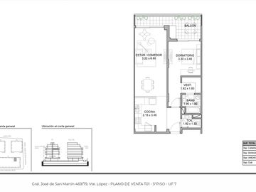 Departamento 2 Ambientes en Vicente López Río Amplia vista