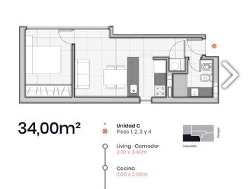 venta departamento a estrenar un dormitorio