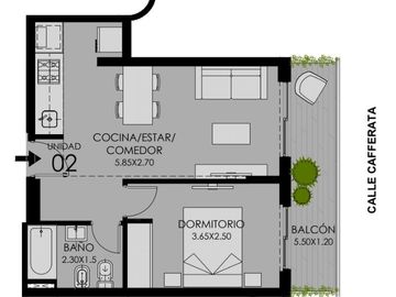 Venta Departamento de 1 dormitorio en barrio Refinería